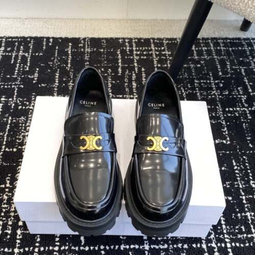 CELINE Triomphe Platform Loafers