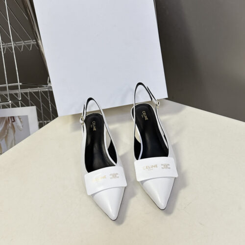 Alternative view of CELINE Arc de Triomphe Square Pointed Toe Open Back Stiletto Sandals