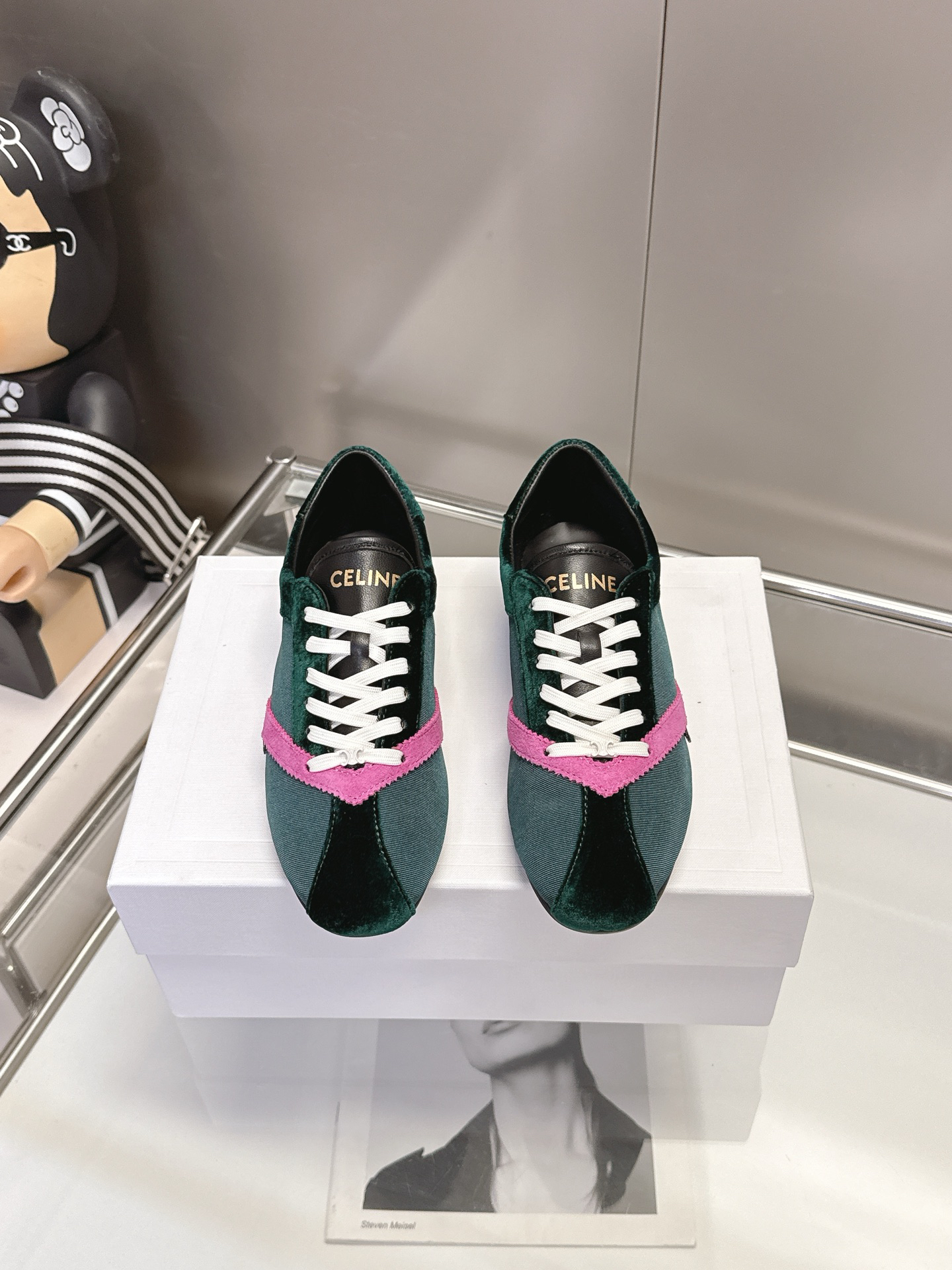 CELINE Retro Color Block German Training Casual Shoes