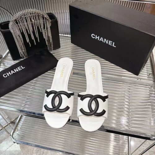 CHANEL classic double C chunky heel sandals