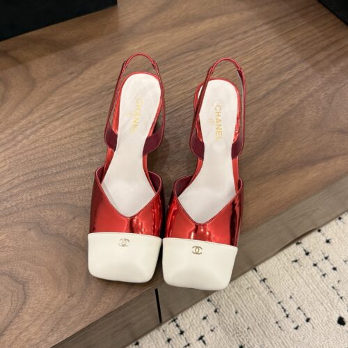 Alternative view of CHANEL Square Toe Open Back Slingback High Heels