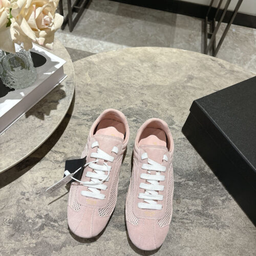 Alternative view of PRADA patchwork lace platform casual sneakers