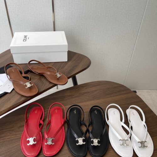 CELINE thong back strap flat sandals