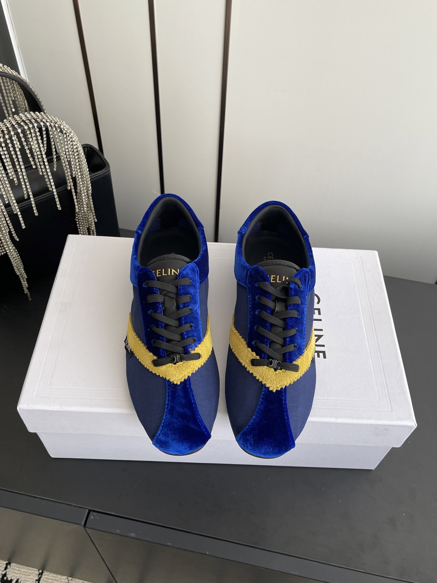 CELINE Retro Color Block German Training Casual Shoes - Image 4