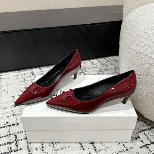 CELINE Arc de Triomphe kitten heel pointed-toe pumps in the same color