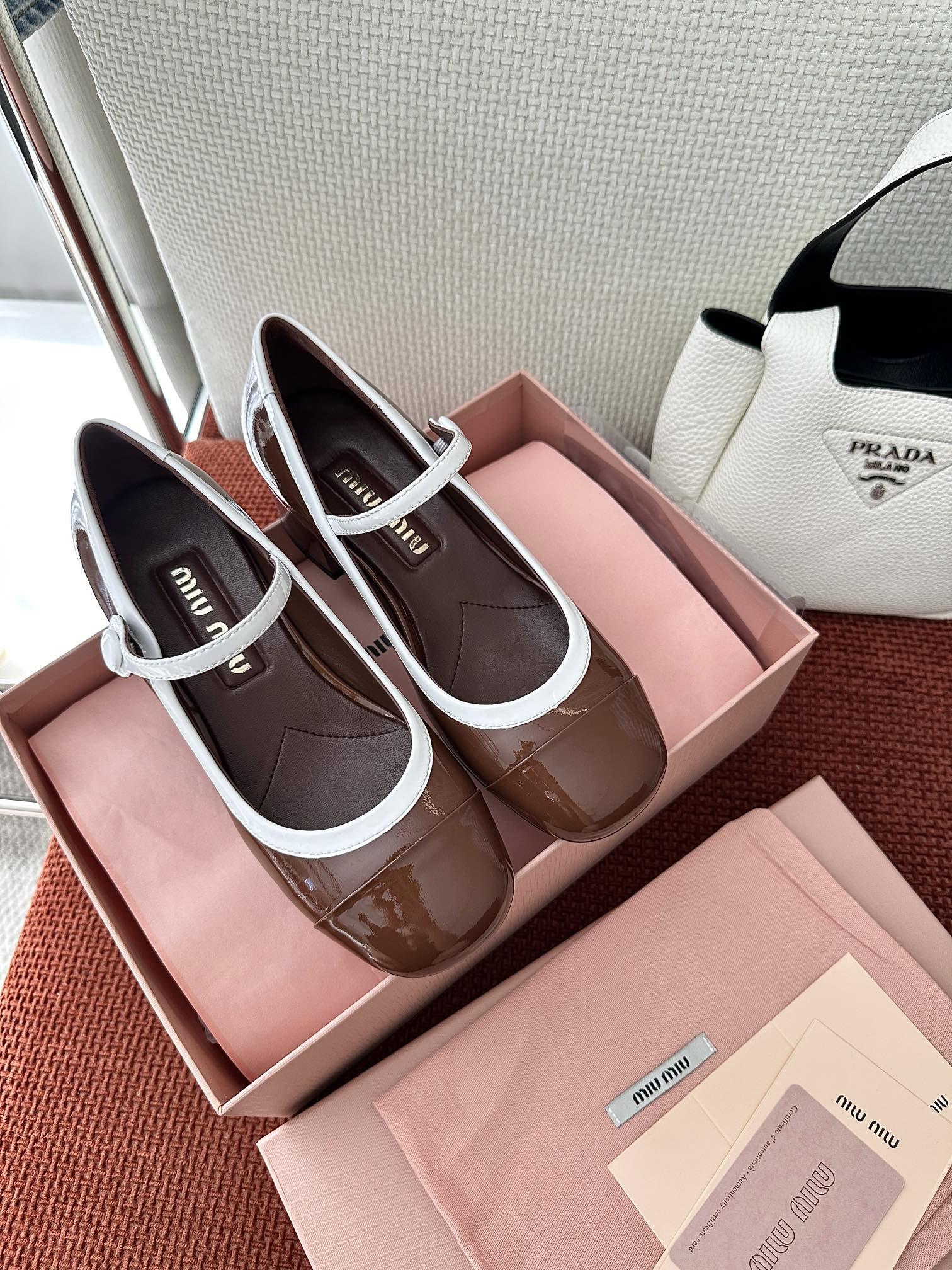 Miu Miu color-blocked Mary Jane flats - Image 5