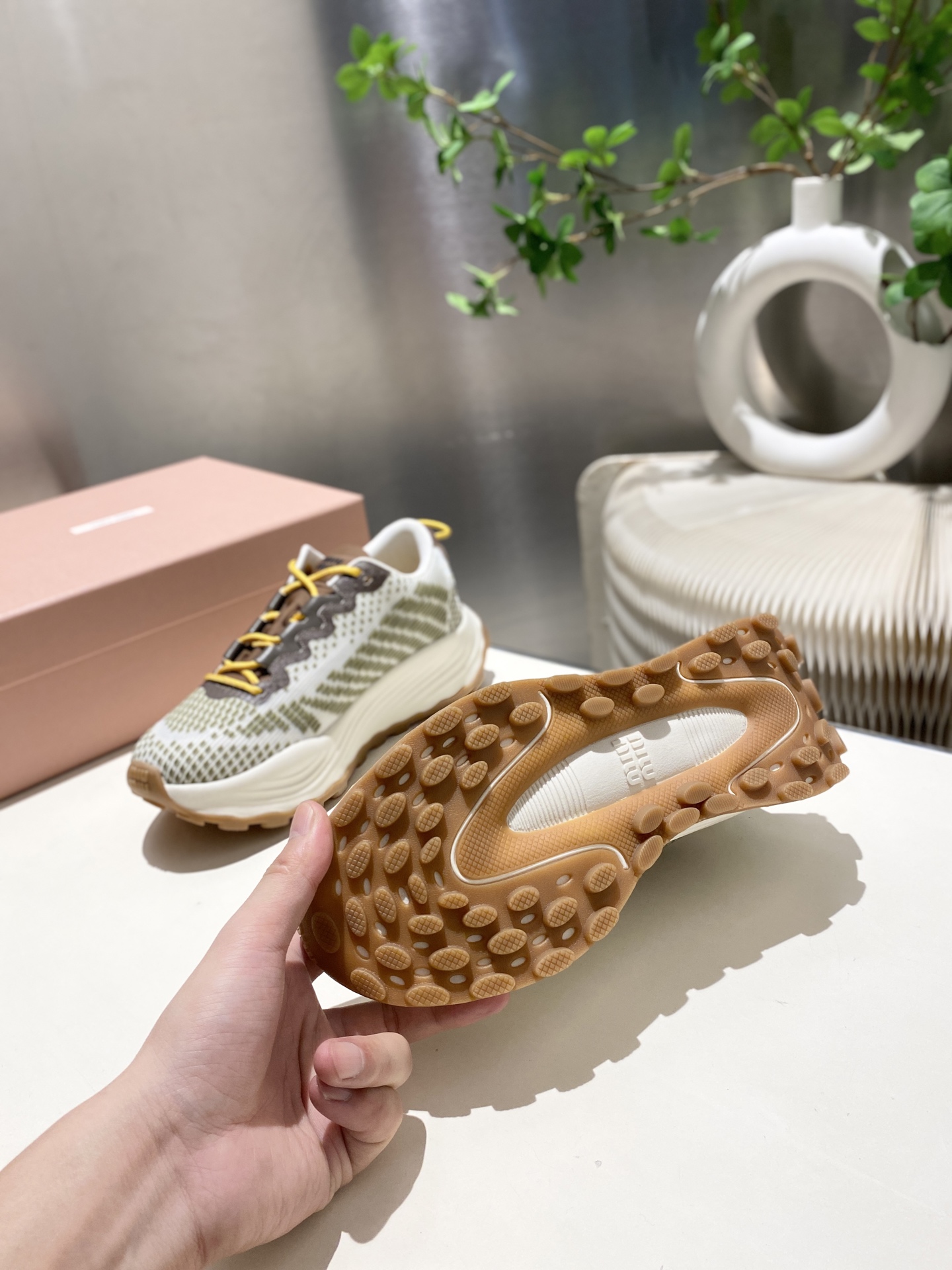 Miu Miu leopard print mesh platform casual dad shoes - Image 5