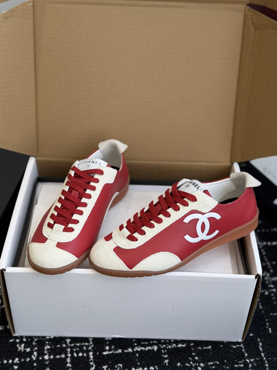 CHANEL Retro Color Block German Training Casual Sneakers - Image 6
