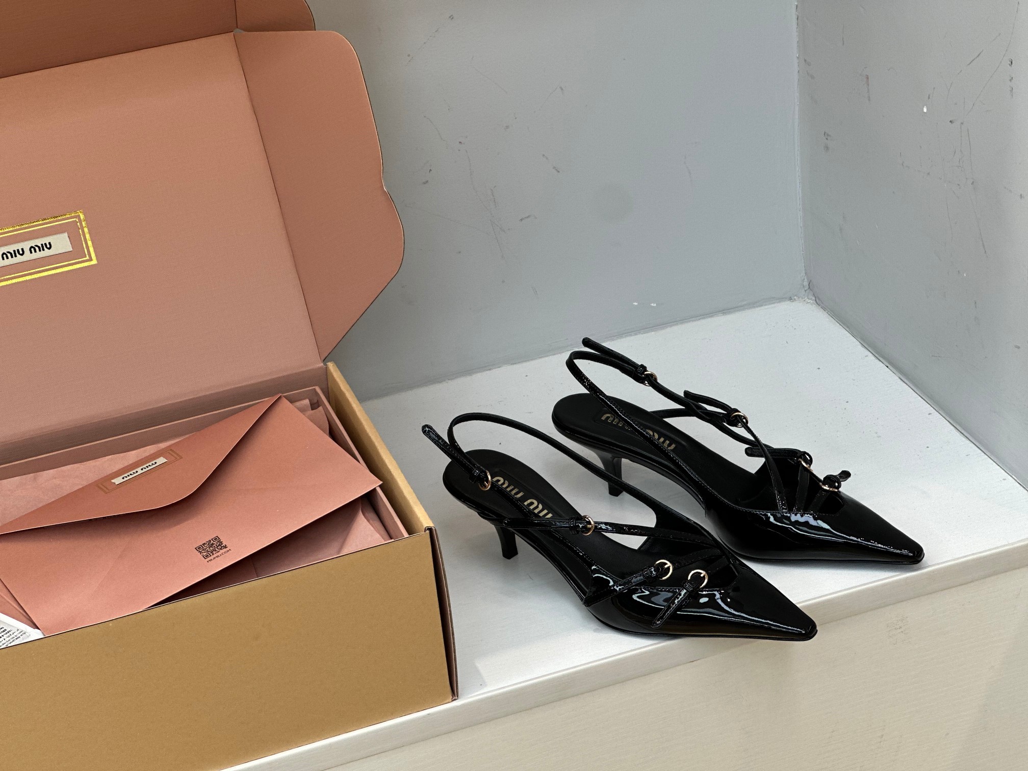 Miu Miu multi-strap pointed-toe open-back stiletto sandals - Image 3