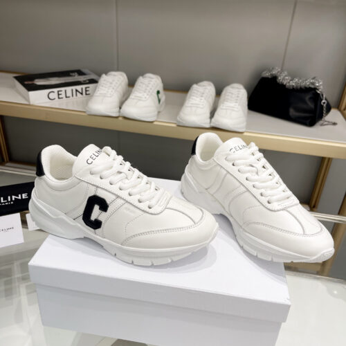 CELINE chunky sneakers with the big C logo.