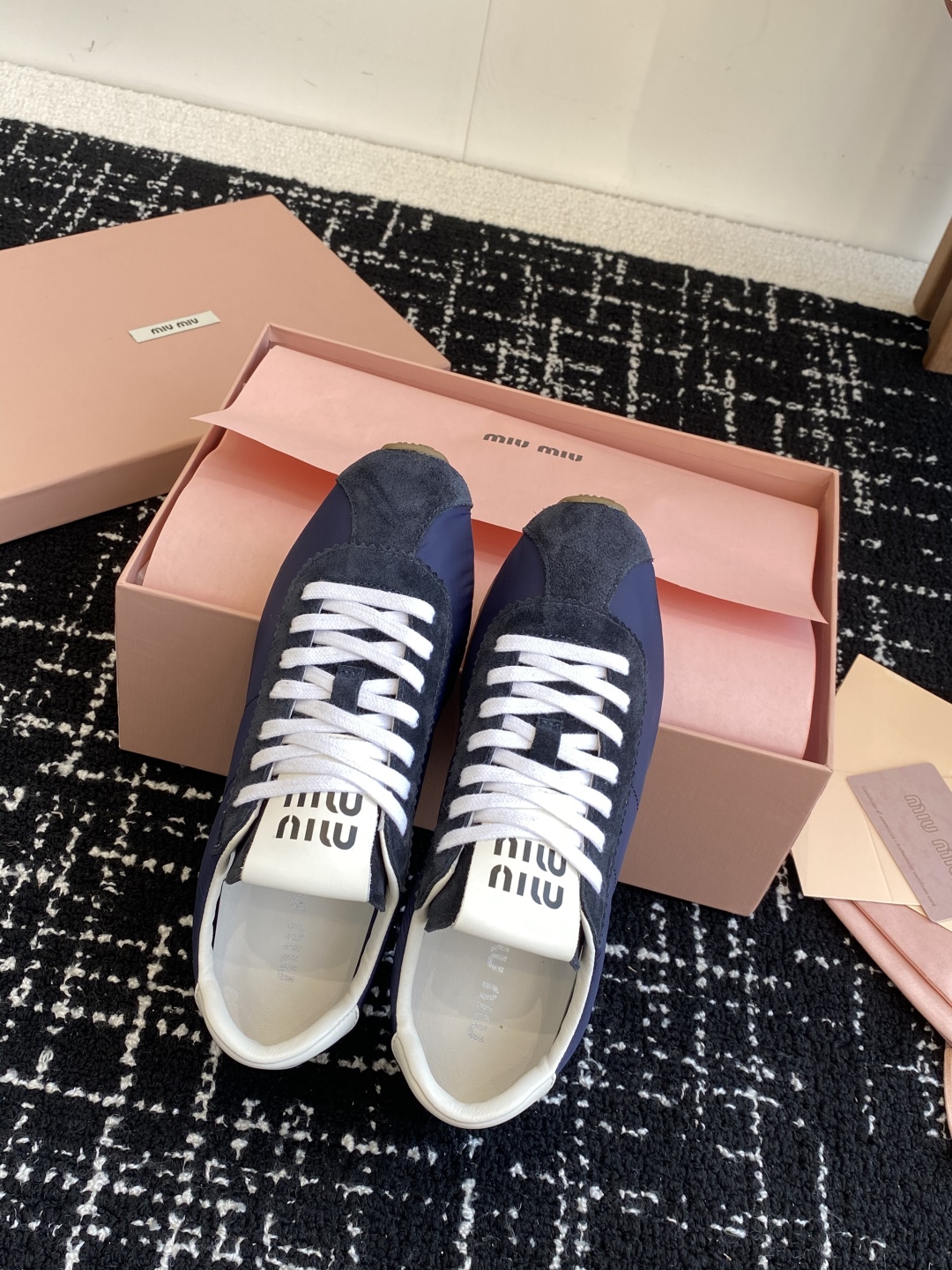 Miu Miu patchwork retro Safari casual shoes - Image 6