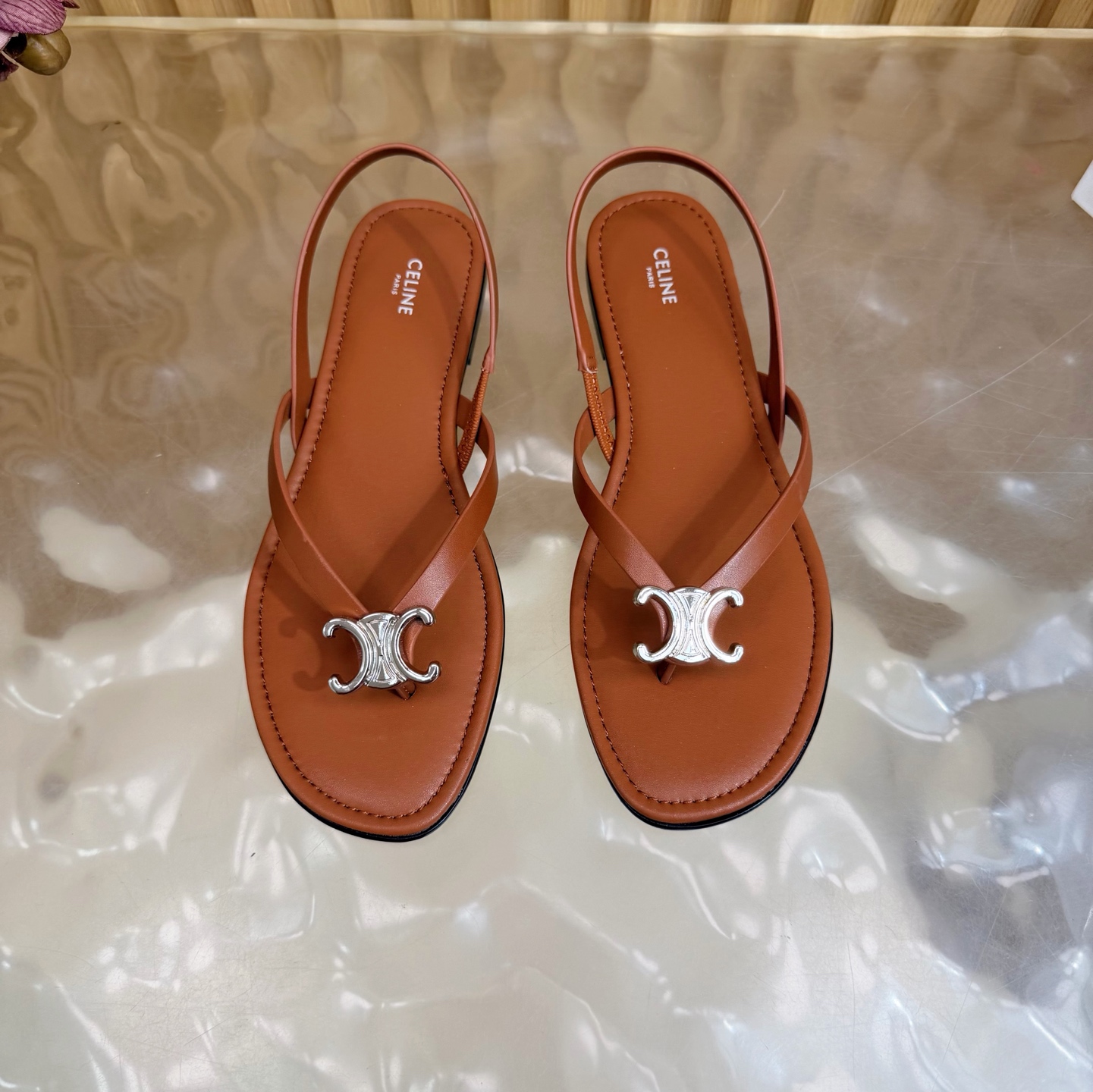 CELINE thong back strap flat sandals - Image 5