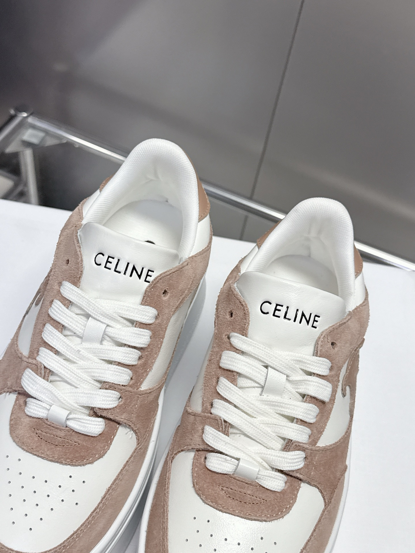 CELINE Arc de Triomphe Color Block Platform Casual Sneakers - Image 7