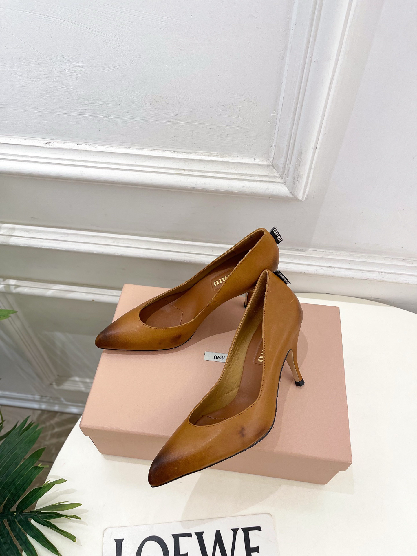 Miu Miu Vintage Hand-Drawn Gradient Pointed-Toe Stiletto Heels - Image 7