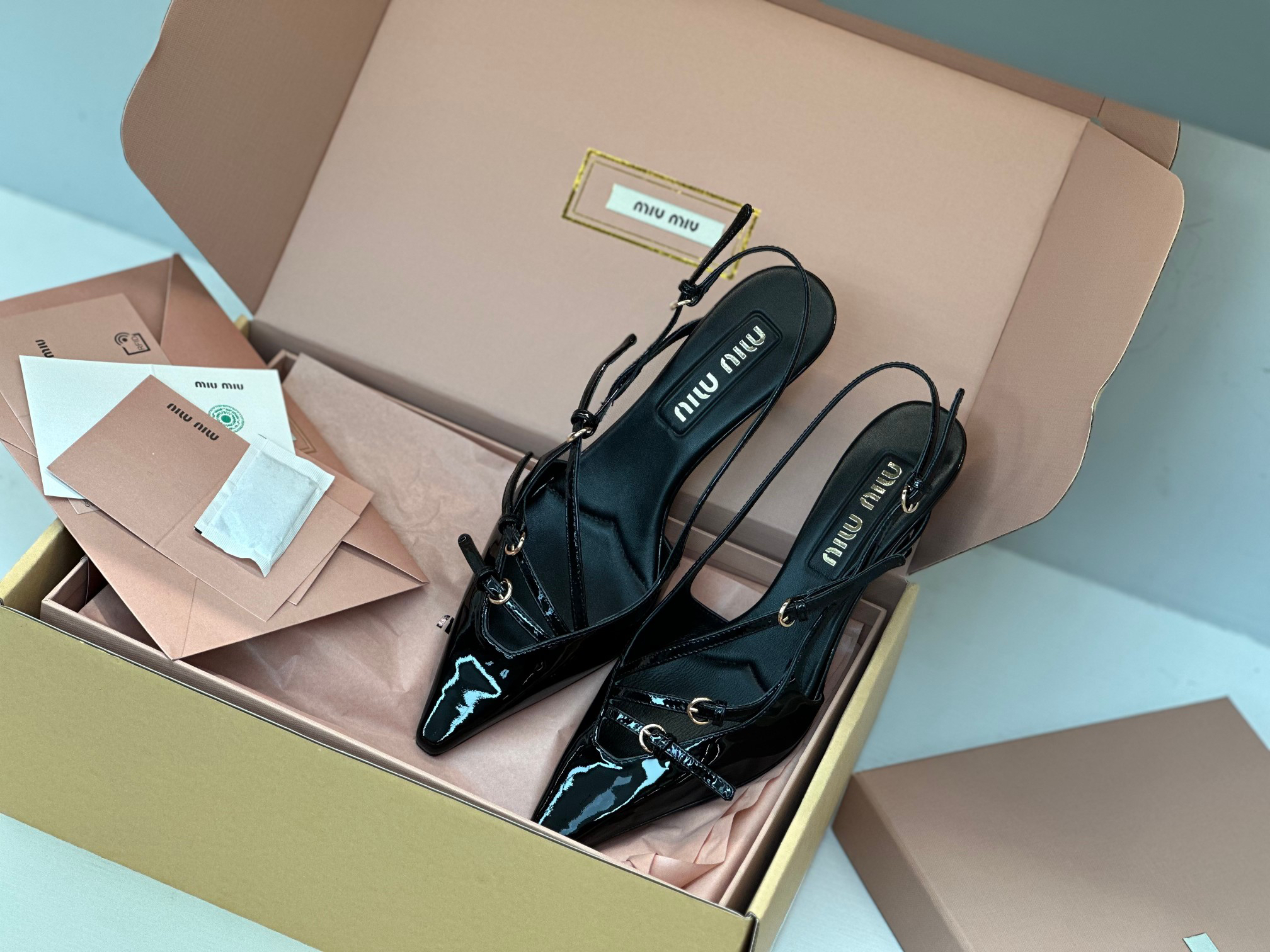 Miu Miu multi-strap pointed-toe open-back stiletto sandals - Image 5