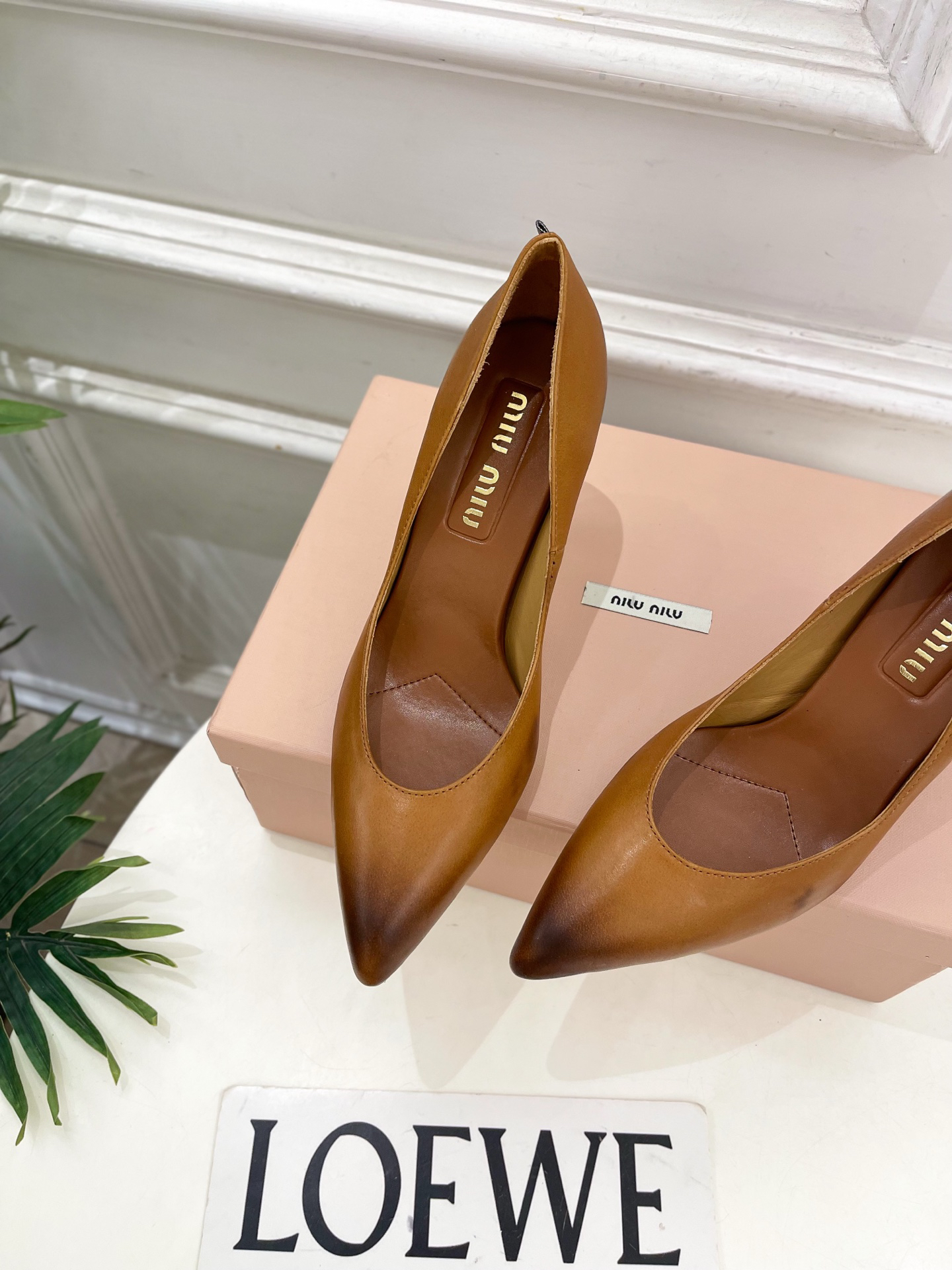 Miu Miu Vintage Hand-Drawn Gradient Pointed-Toe Stiletto Heels - Image 8