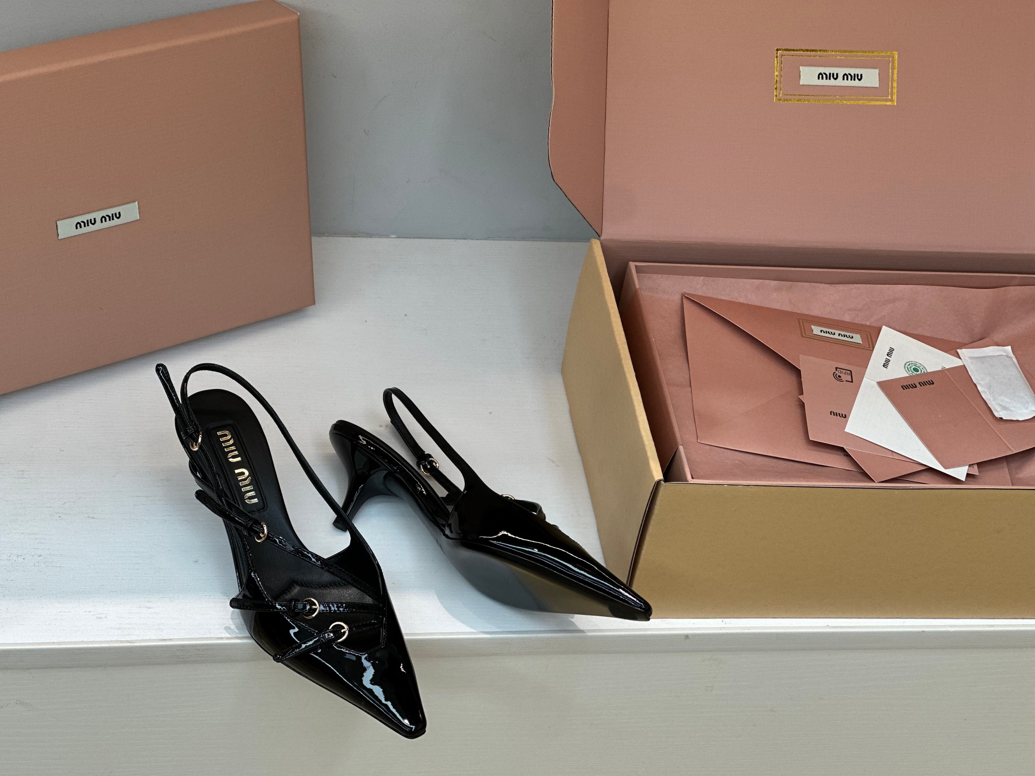 Miu Miu multi-strap pointed-toe open-back stiletto sandals - Image 6