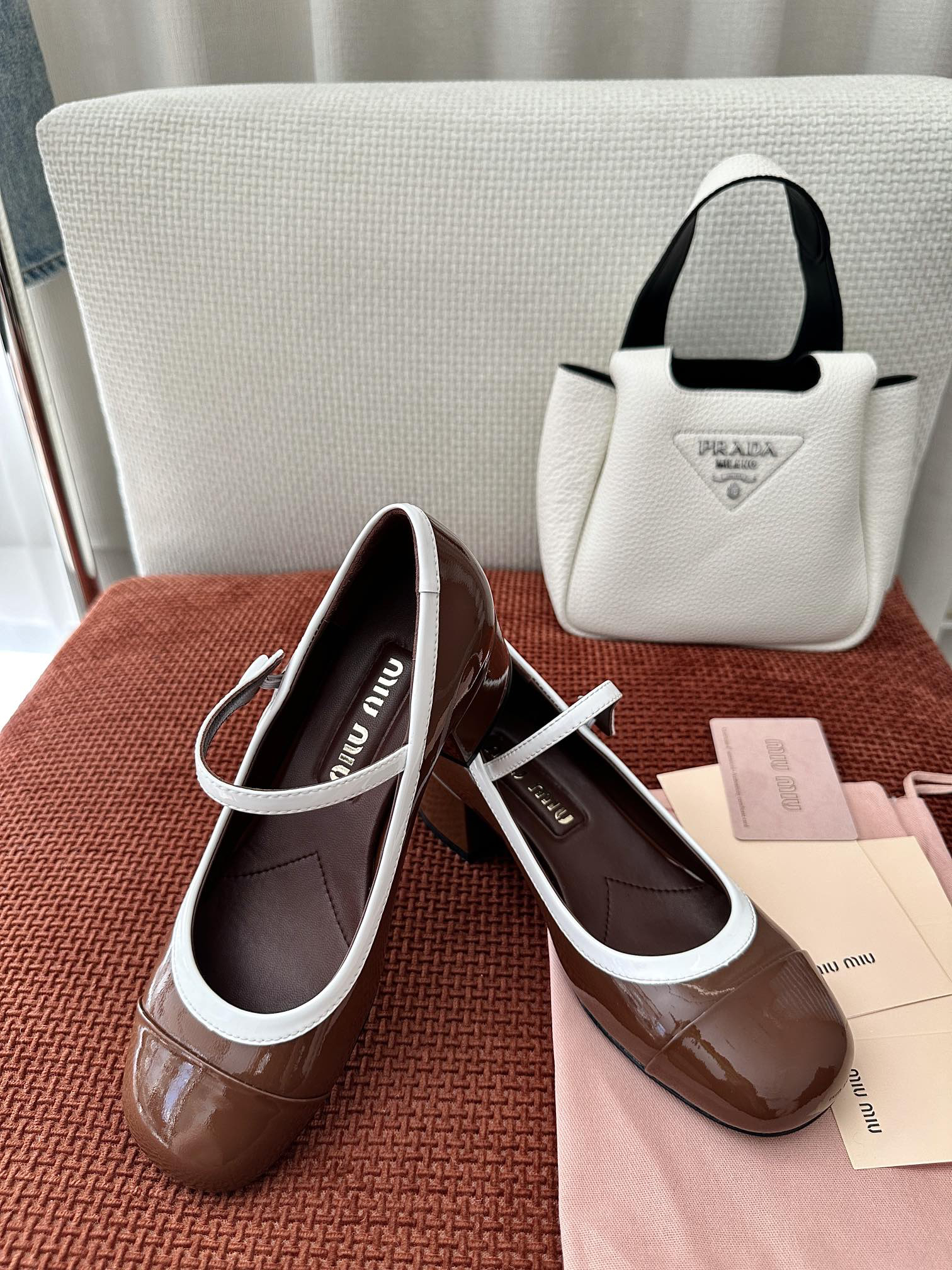 Miu Miu color-blocked Mary Jane flats - Image 8