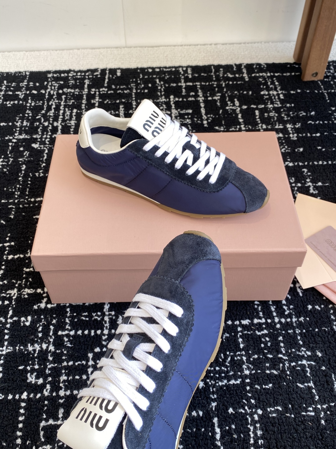 Miu Miu patchwork retro Safari casual shoes - Image 8