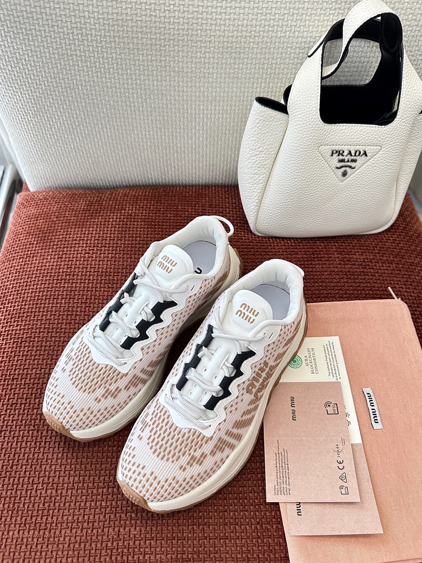 Miu Miu leopard print mesh platform casual dad shoes - Image 2
