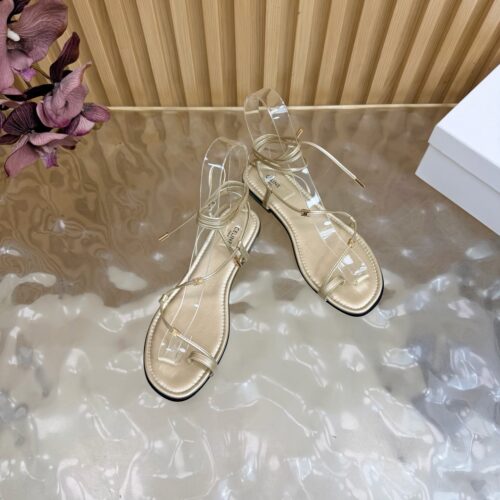 CELINE Arc de Triomphe Strappy Flat Sandals