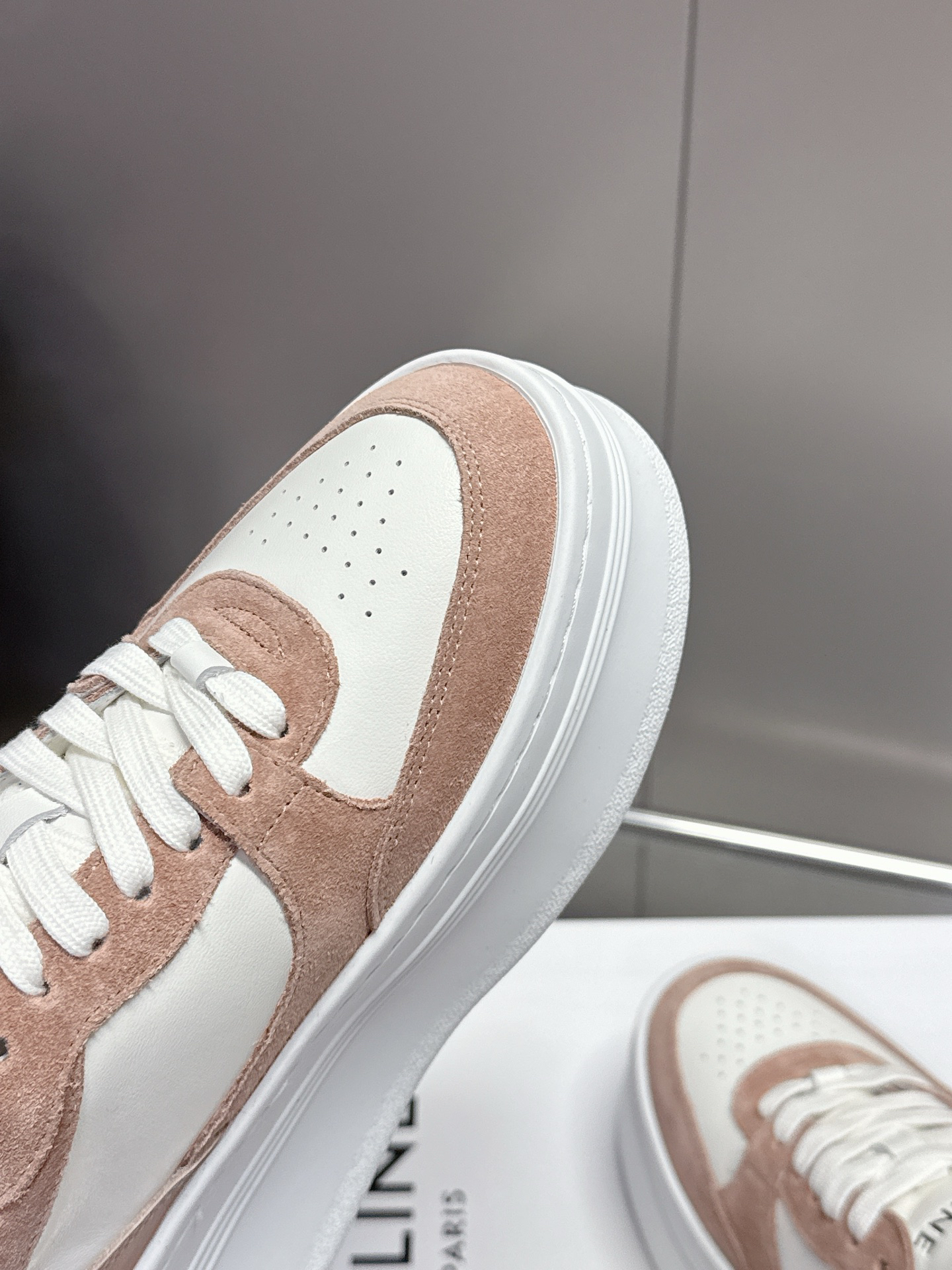 CELINE Arc de Triomphe Color Block Platform Casual Sneakers - Image 8