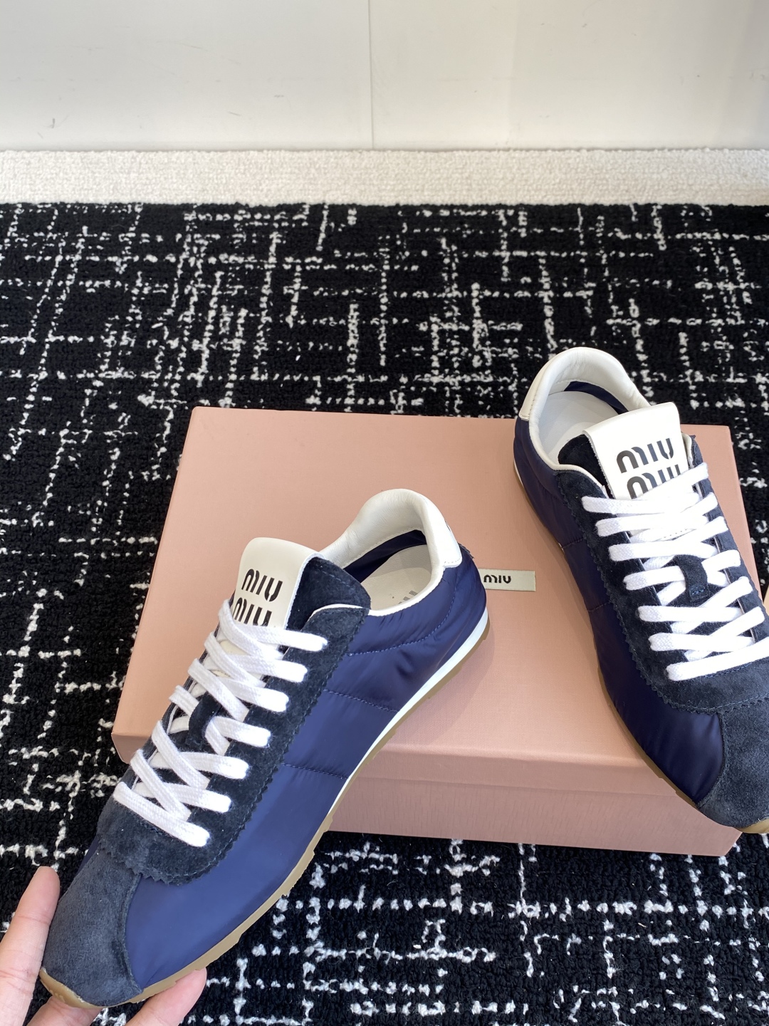 Miu Miu patchwork retro Safari casual shoes - Image 9