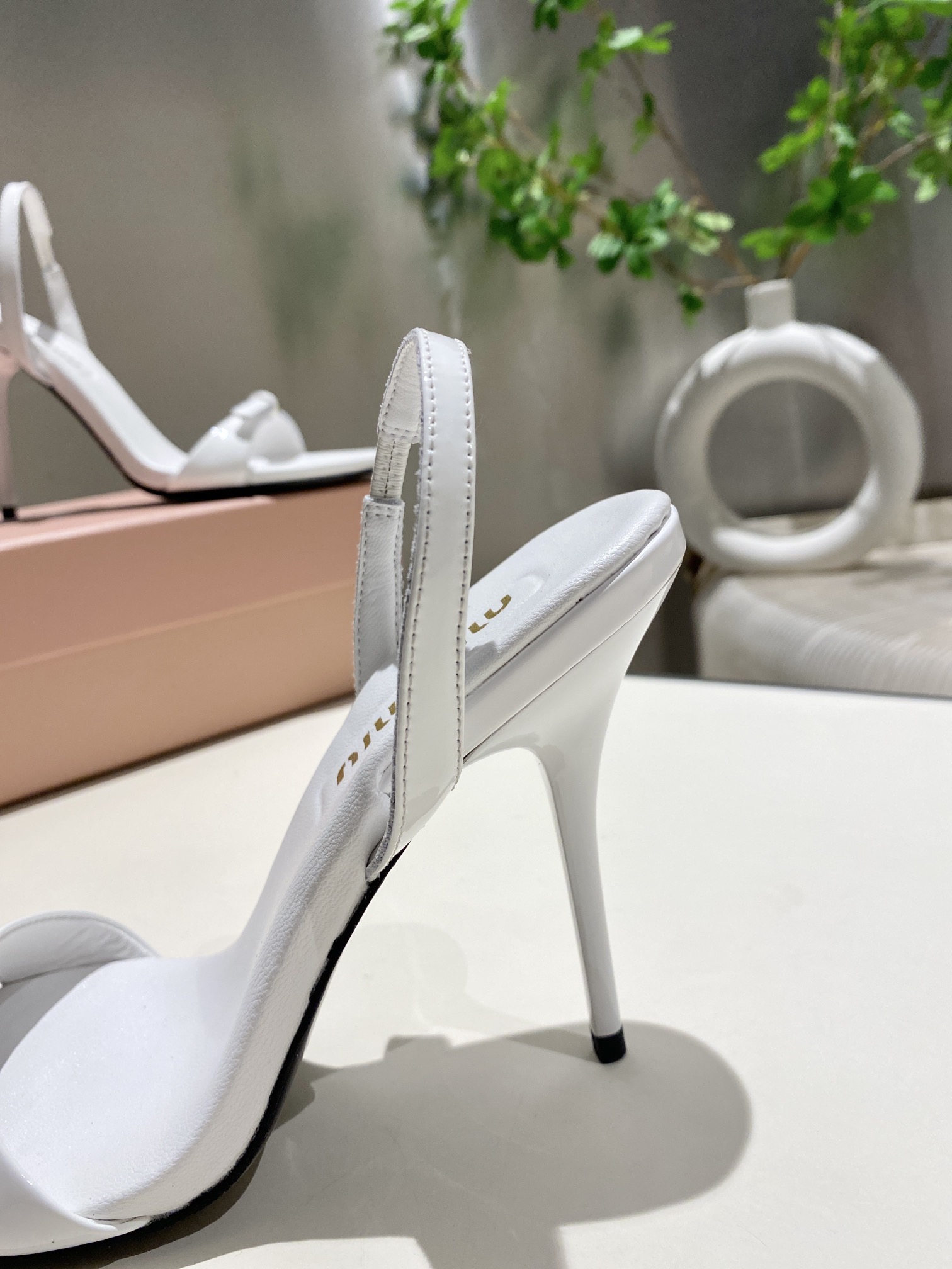 Miu Miu Bow-Tie Stiletto Sandals with Back Strap Open Toe - Image 9
