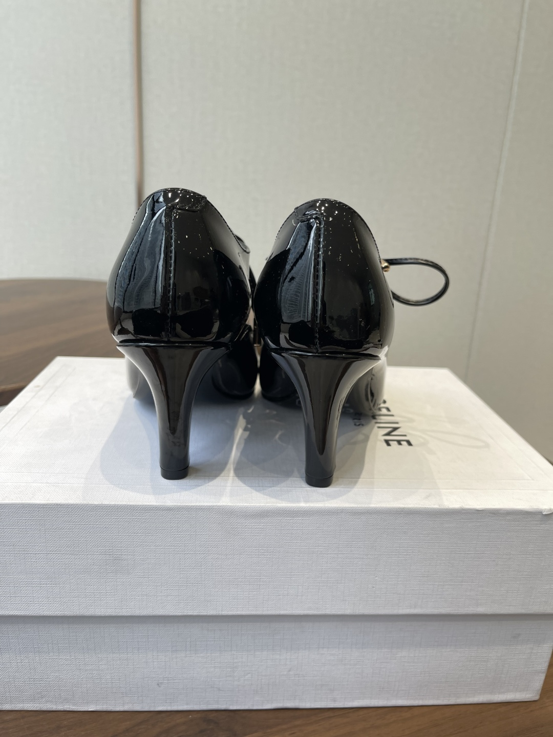CELINE patent leather pointed-toe lace-up Oxford shoes - Image 10