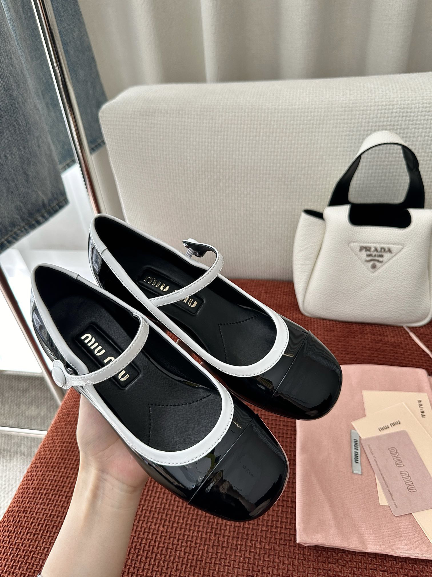 Miu Miu color-blocked Mary Jane flats - Image 3