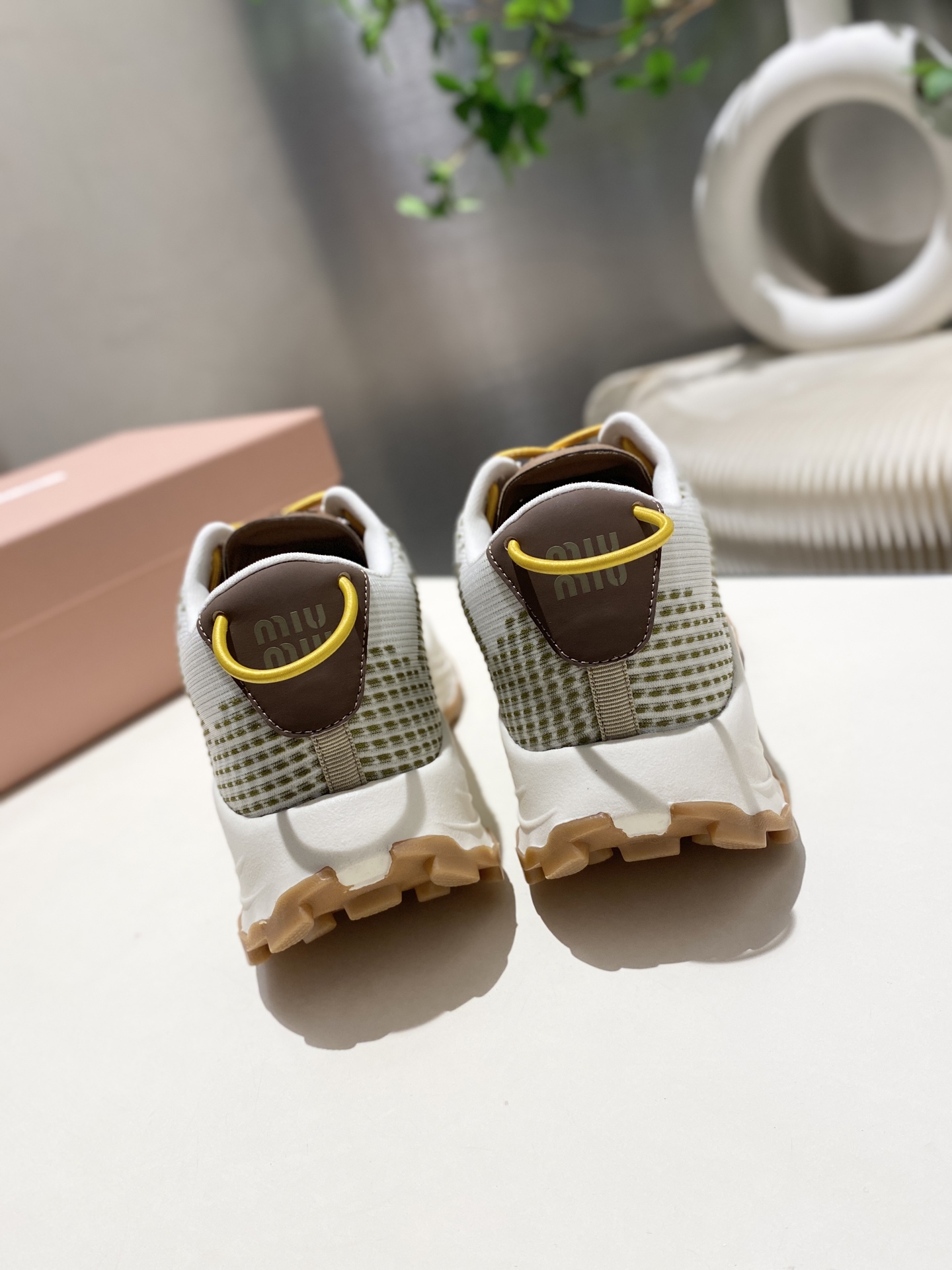 Miu Miu leopard print mesh platform casual dad shoes - Image 11
