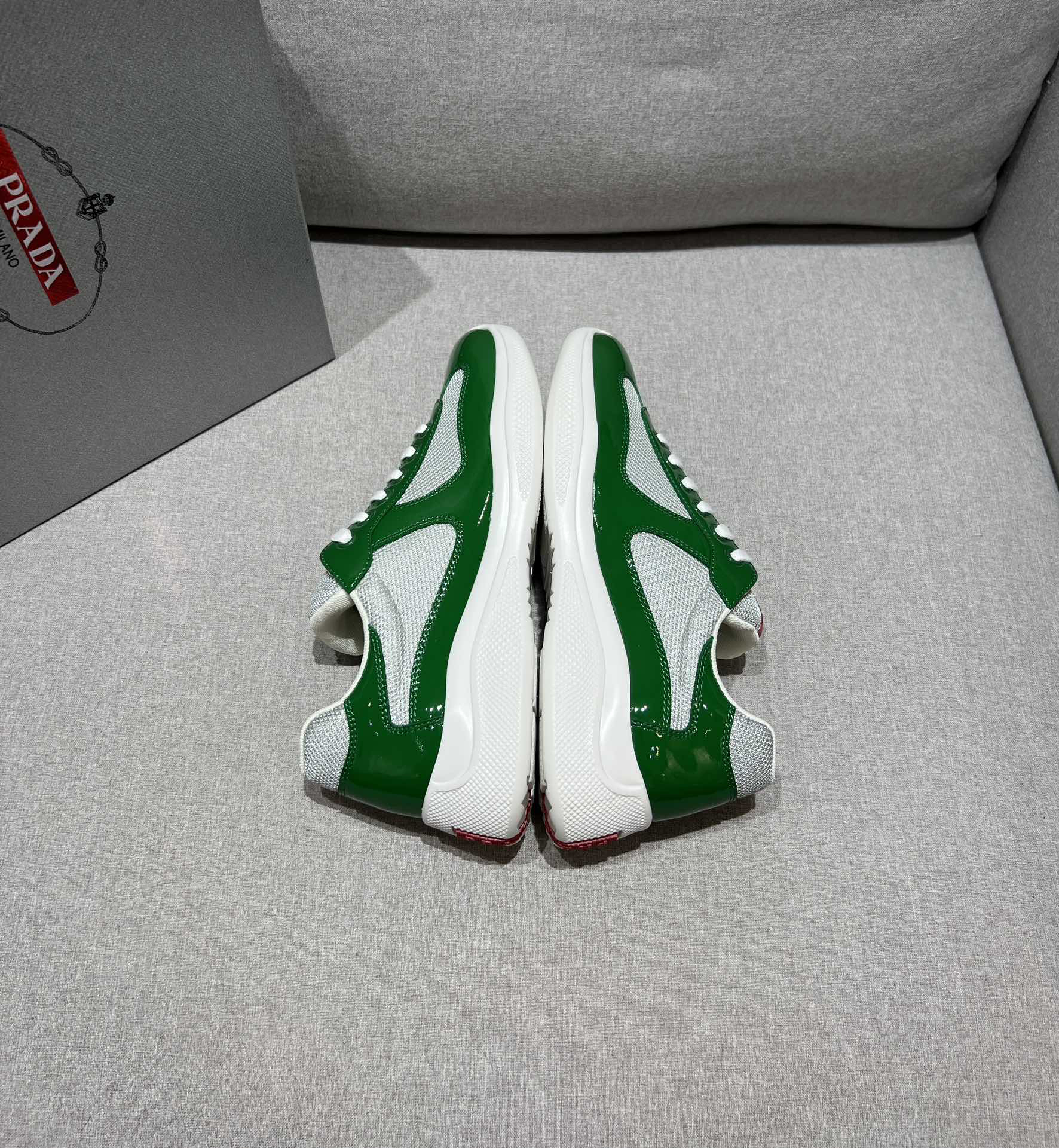 PRADA Prax 01 Glossy Mesh Casual Sneakers - Image 14
