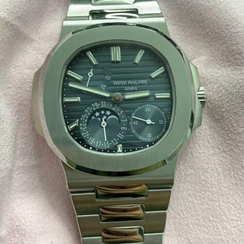 Patek Philippe Nautilus Stainless Steel Moon Phase Multifunction Watch