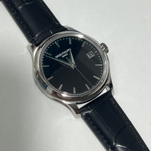 Alternative view of Patek Philippe Calatrava White Gold Dress Watch with Black Dial