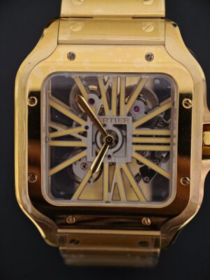 Cartier Santos Skeleton Manual Watch |