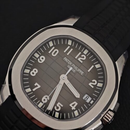 Alternative view of Patek Philippe Aquanaut Black Dial Black Strap Grenade Watch