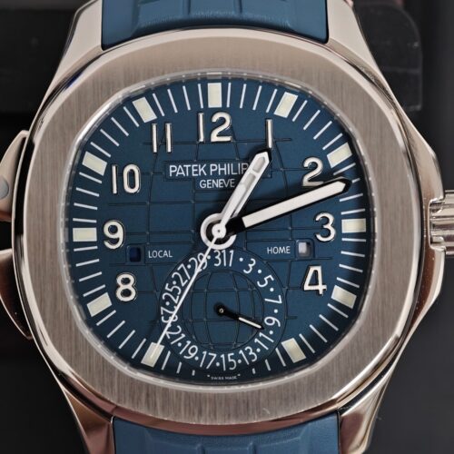 Patek Philippe Aquanaut Blue Dial Dual Time Grenade Watch