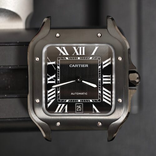 Cartier Santos de Cartier Large All Black ADLC Black Knight Disc