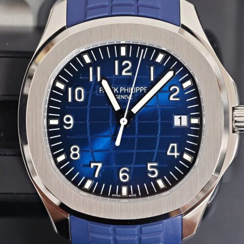 Patek Philippe Aquanaut Blue Dial Blue Strap Grenade Watch