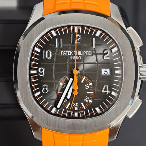 Patek Philippe Aquanaut Grenade Orange Strap Chronograph Watch
