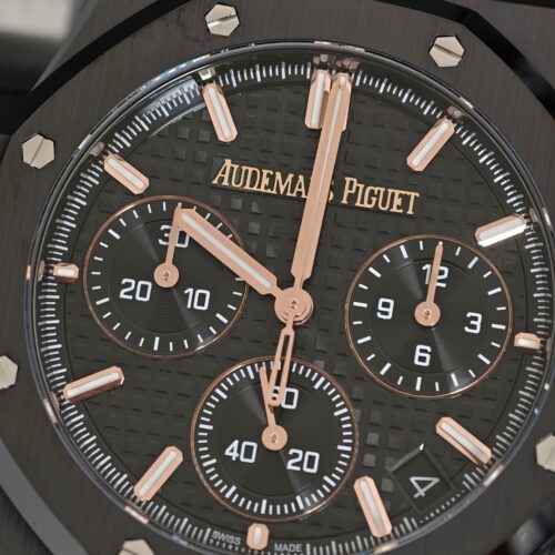 Alternative view of Audemars Piguet Royal Oak 26331CE Black Ceramic Rose Gold Chronograph Watch