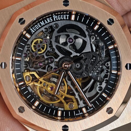 Alternative view of Audemars Piguet Royal Oak 15712OR Skeletonized Rose Gold Watch