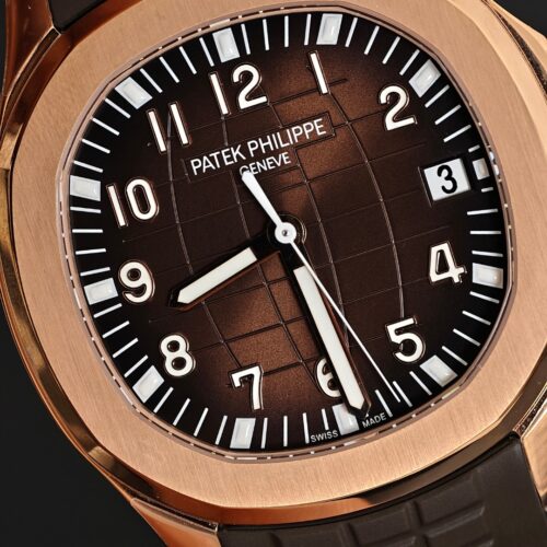 Alternative view of Patek Philippe Aquanaut 5167R Rose Gold Brown Dial Grenade Watch