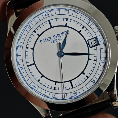 Alternative view of Patek Philippe Calatrava 5296G Blue Dial Dress Watch