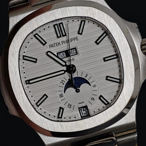 Alternative view of Patek Philippe Nautilus 5326A Annual Calendar Moon Phase Steel Watch