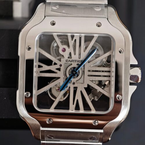 Cartier Santos Skeleton Large All-Steel Skeleton