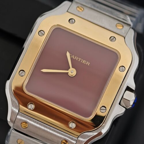 Alternative view of Cartier Santos Carree Vintage Santos Burgundy Red (No Letter)