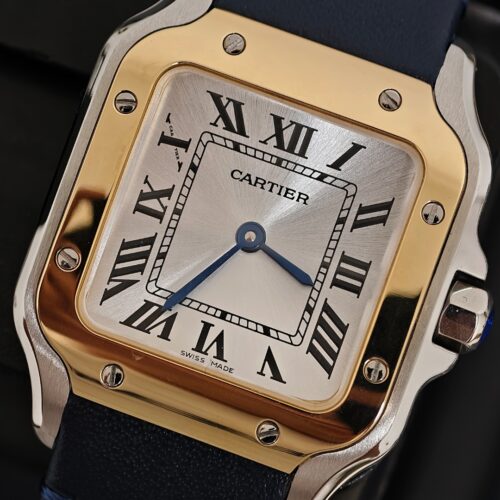 Alternative view of Cartier Santos-Dumont two-tone leather belt