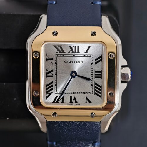 Cartier Santos-Dumont two-tone leather belt