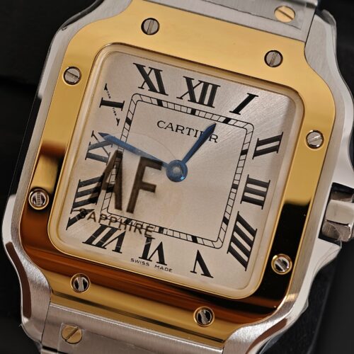 Alternative view of Cartier Santos de Cartier Two-Tone Santos White 27mm